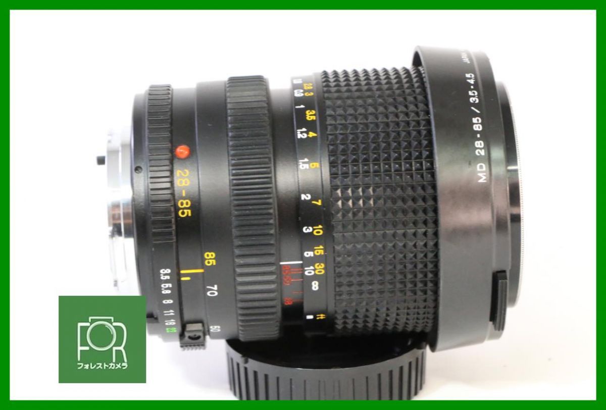 点検済 玉 MINOLTA MD ZOOM 28-85mm F3.5-4.5 前後キャップ フィルター付き 15182