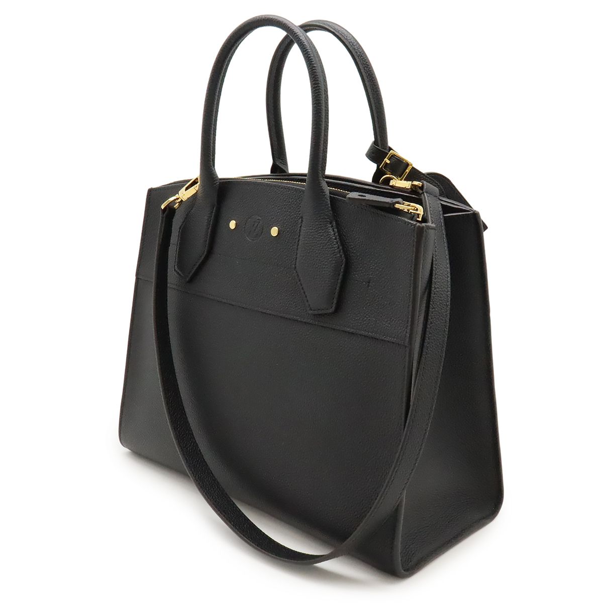 LOUIS VUITTON ルイ ヴィトン シティ スティーマーMM ハンドバッグ 2WAY ショルダーバッグ 肩掛け トリヨンレザー ノワール ブラック 黒 M53015