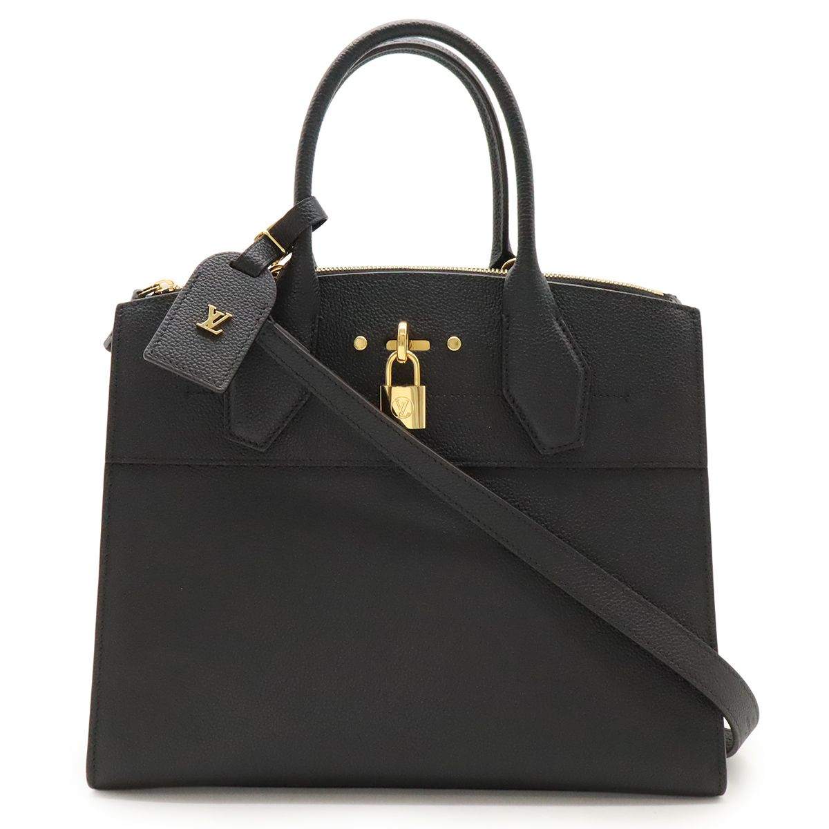 LOUIS VUITTON ルイ ヴィトン シティ スティーマーMM ハンドバッグ 2WAY ショルダーバッグ 肩掛け トリヨンレザー ノワール ブラック 黒 M53015