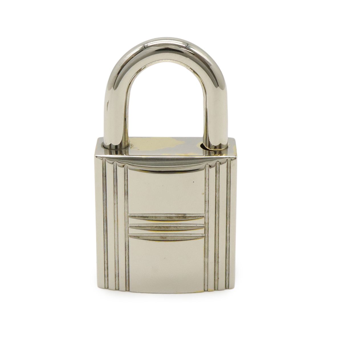 HERMES エルメス カデナ パドロック 南京錠 No.107 鍵 カギ キー付き メタル シルバー