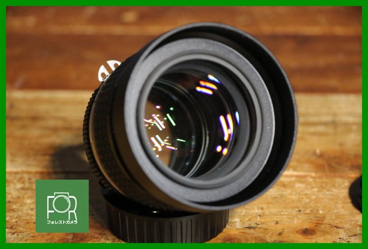 動作済み 点検済 ニコン Nikon AI-S Nikkor 50mm F1.2 前後キャップ フィルター フード付き C71