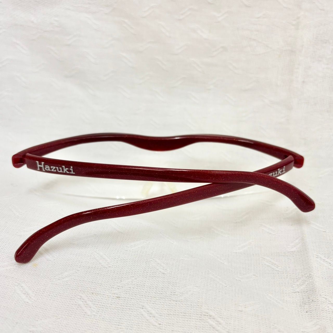 238 ハズキルーペ 1.6倍 エンジ色 ケース付き 拡大鏡 老眼鏡 メガネ型