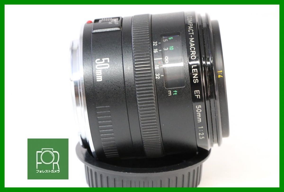 点検済 Canon COMPACT-MACRO LENS EF 50mm F2.5 ソフトケース付き AAA48
