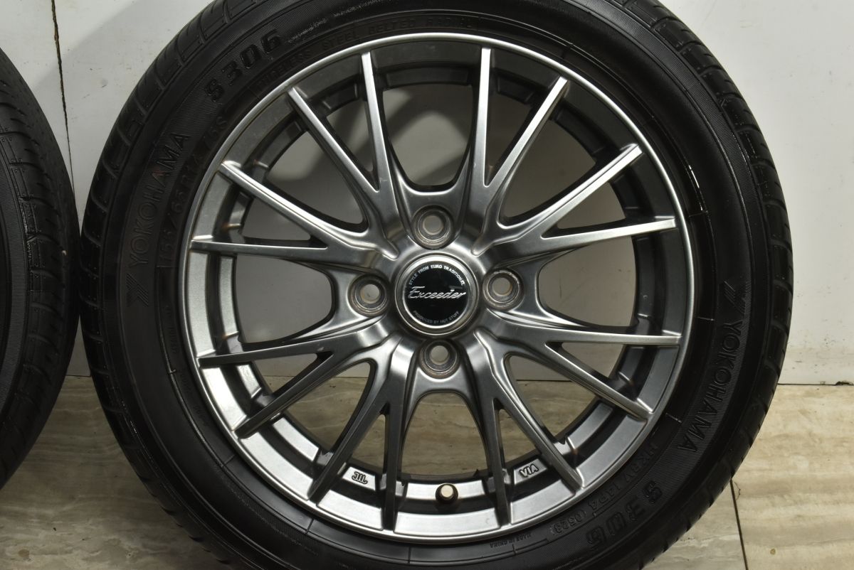  エクシーダー 14 in 4 5 J 45 PCD 100 ヨコハマ S 306 155 65 R N BOX WGN デリカ ワゴンR アルト スペーシア タント ムーヴ 14インチ タイヤ ホイールセット