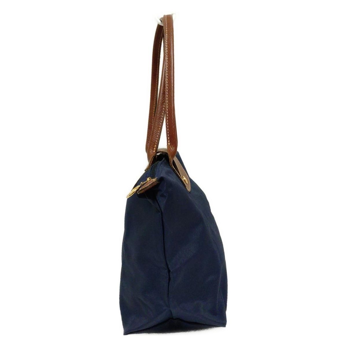 LONGCHAMP ロンシャン ショルダーバッグ ル プリアージュオリジナル ダークネイビー×ダークブラウン 折りたたみ レザー