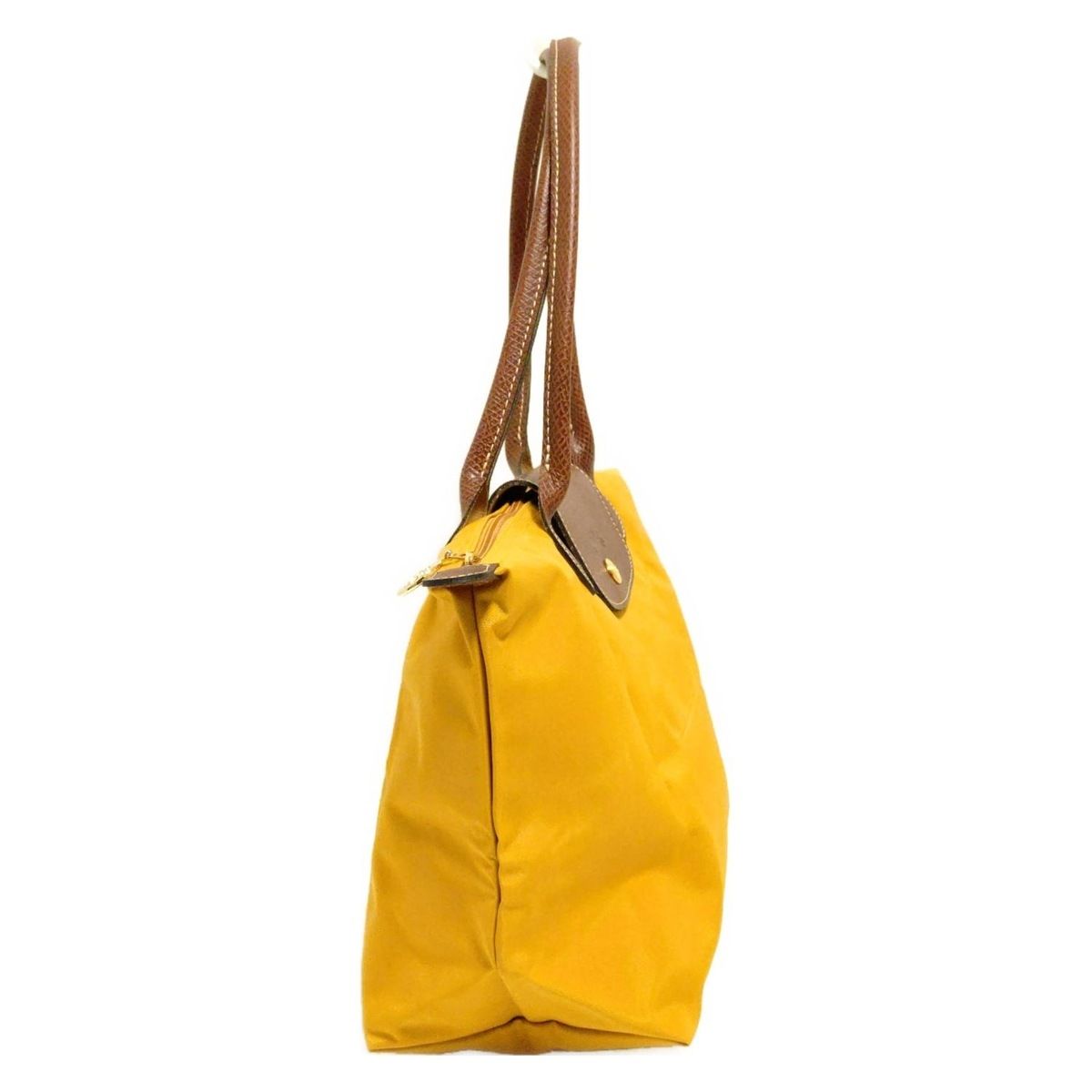 LONGCHAMP ロンシャン ショルダーバッグ ル プリアージュオリジナル ダークイエロー×ダークブラウン 折りたたみ レザー