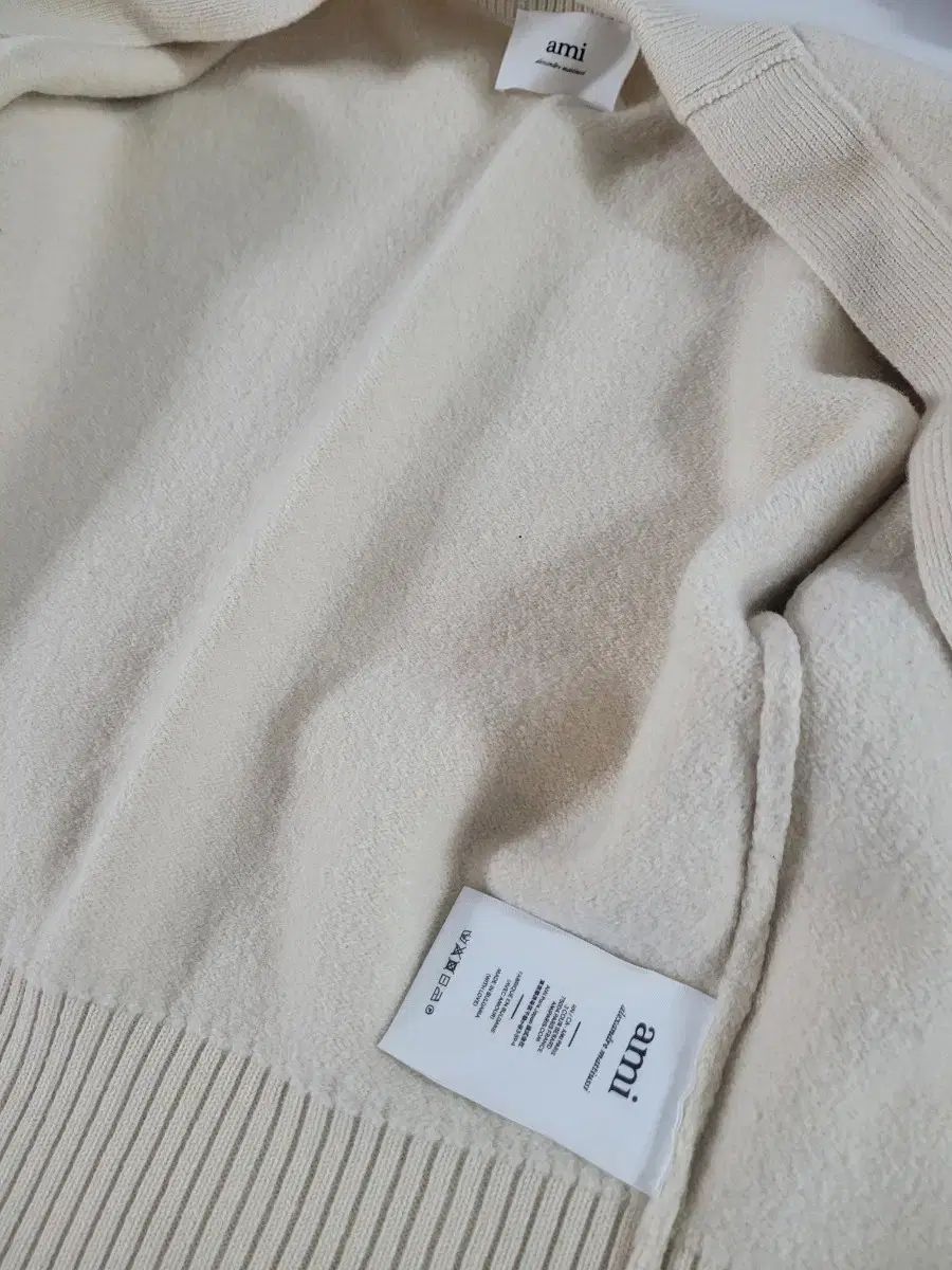 アミ ビックハート カーディガン アイボリー