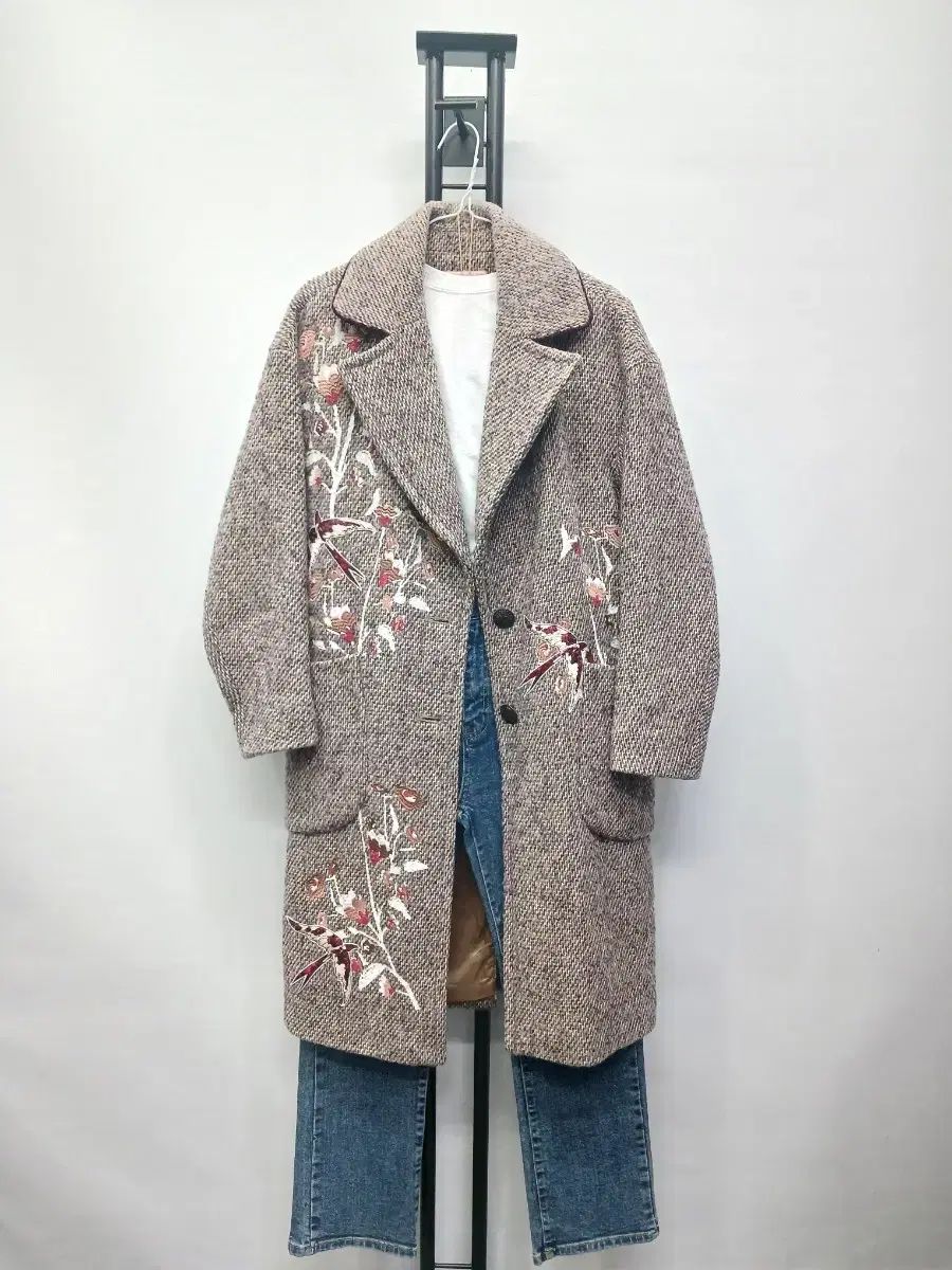 ジュシジュディ ヘリンボーンコート