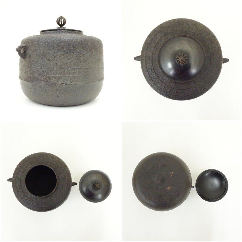 釜師 人間国宝 高橋敬典造 万代屋釜（共箱） 茶道 茶道具 おしゃれ