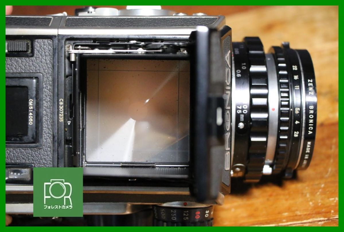  点検済 ZENZA BRONICA EC NIKKOR P 75 mm F 2 8 シャッター全速 65 大判 中判カメラ(フィルム) フィルムカメラ