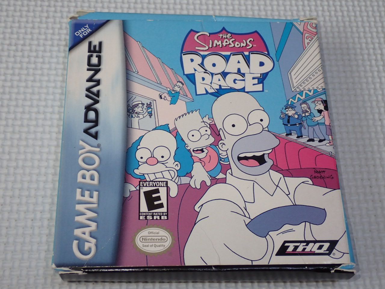 GBA THE SIMPSONS ROAD RAGE 海外版 端子清掃済 ケース傷み 説明書付 ソフト付 動作 済