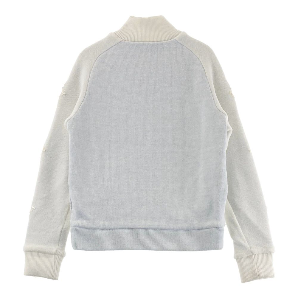 サイズ 36 アルチビオ ウール混 裏地付 ニットジップジャケット ブルー系 ゴルフウェア レディース ストスト