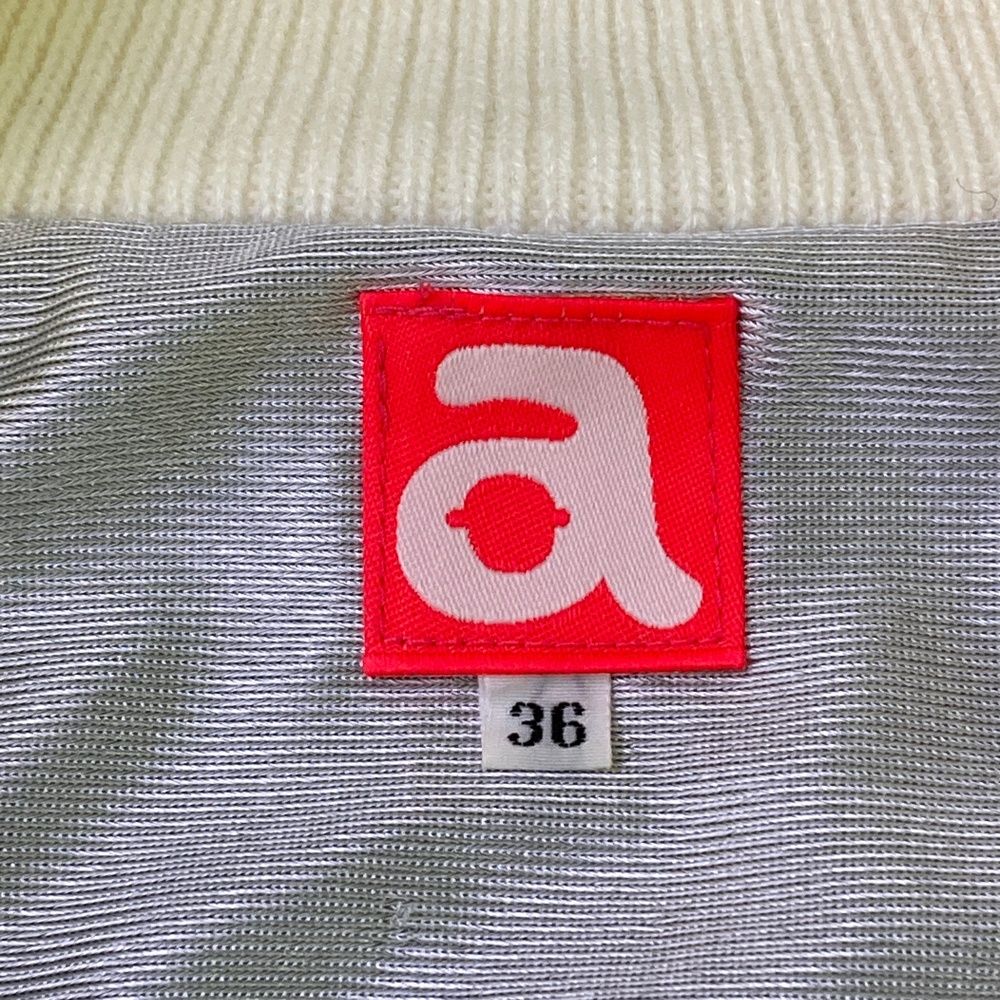  サイズ 36 アルチビオ ウール混 裏地付 ニットジップジャケット ブルー系 ゴルフウェア レディース ストスト ジャケット レディースウェア