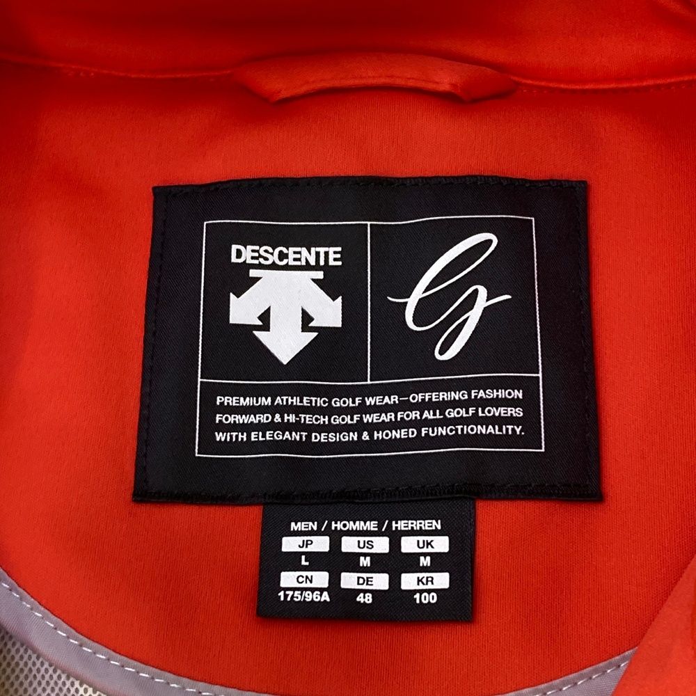 サイズ：L DESCENTE GOLF デサントゴルフ ダウンベスト オレンジ系