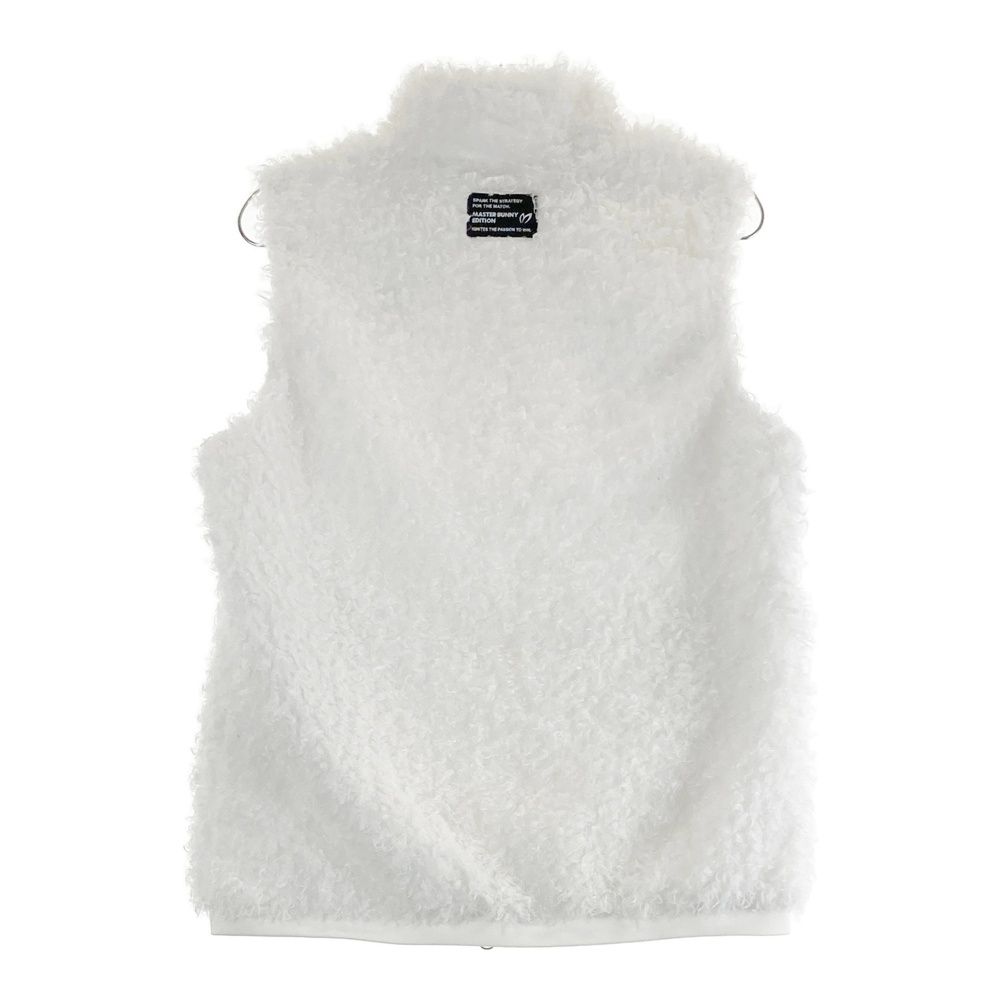 サイズ 2 MASTER BUNNY EDITION マスターバニーエディション モデル 裏地付き ボア ジップベスト ホワイト系 ゴルフウェア レディース ストスト