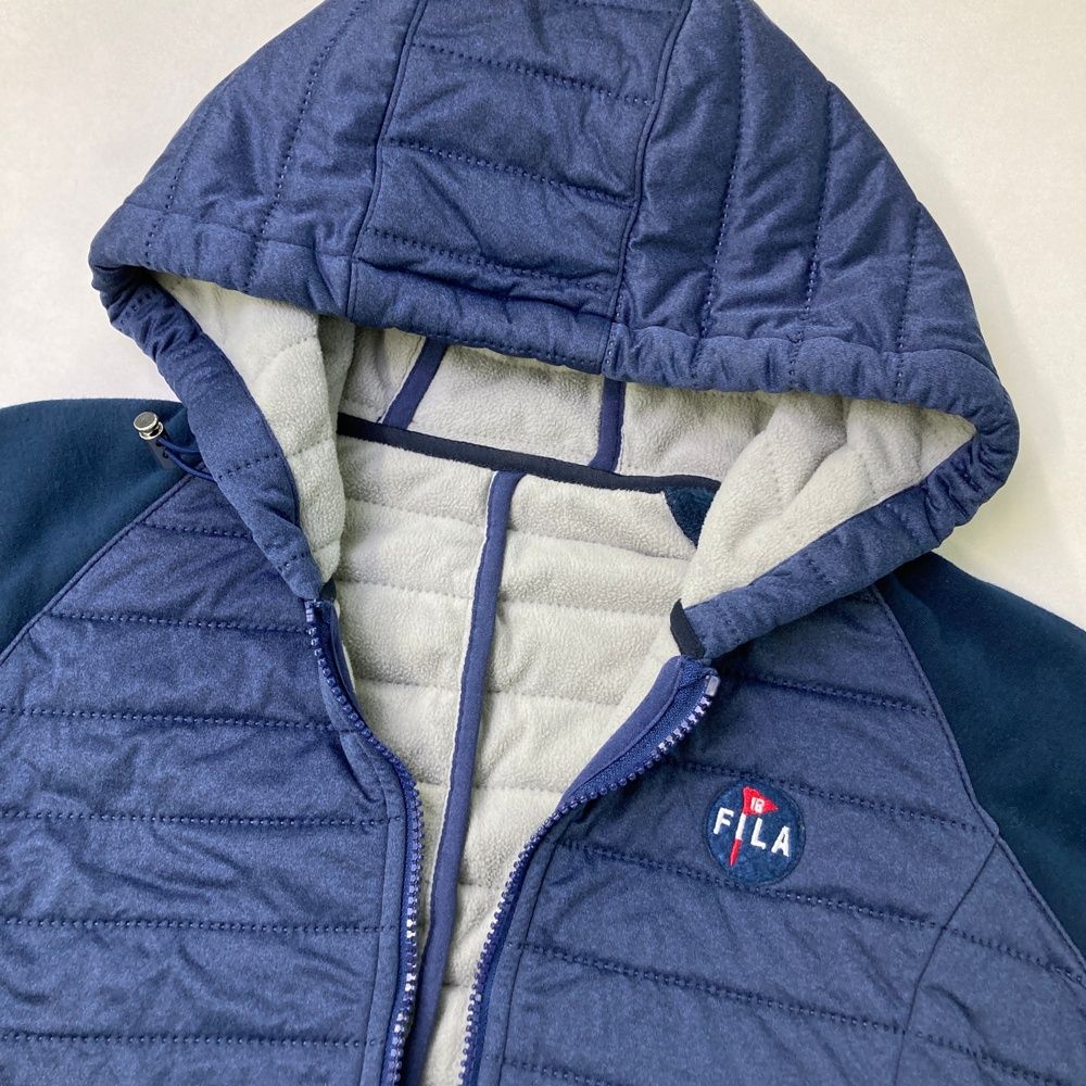 サイズ：M FILA GOLF フィラゴルフ 裏起毛 切替 フード付 中綿