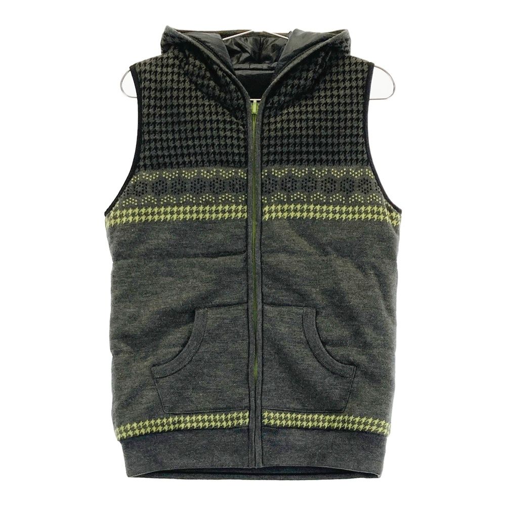 サイズ：O PUMA GOLF プーマゴルフ  ウール混 リバーシブル 中綿ベスト 千鳥柄 グレー系 [240101543840] ゴルフウェア メンズ ストスト