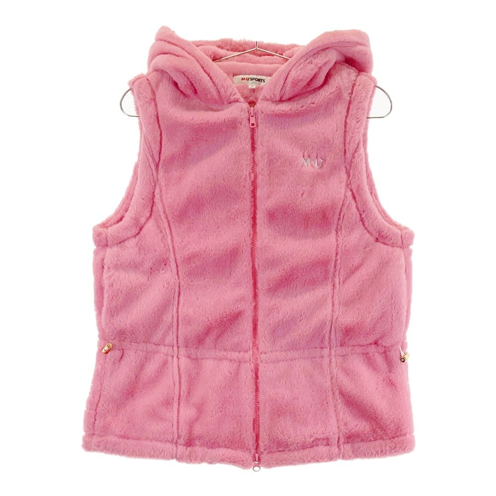 美品　M•U SPORTS レディース　ゴルフ　ジップアップベスト　ポリエステル 美品 M•U SPORTS レディース ゴルフ ジップアップベスト ポリエステル