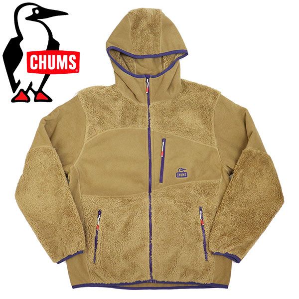 CHUMS チャムス CH14-1419 Bonding Fleece Panel Parka レディース ボンディングフリースパネルパーカー CMS185 B071BeigexPurple L