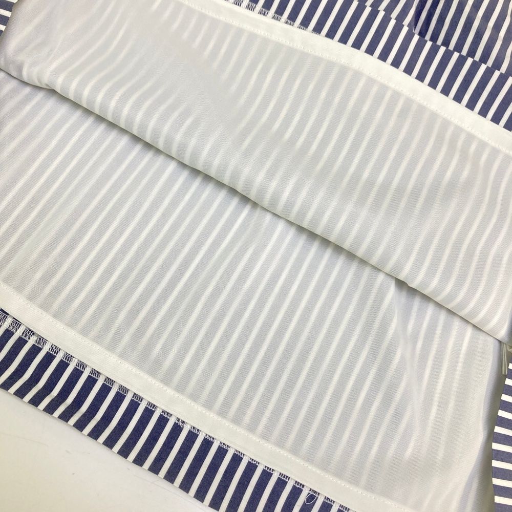 サイズ：M BEAMS GOLF ビームスゴルフ 半袖ワンピース ストライプ柄