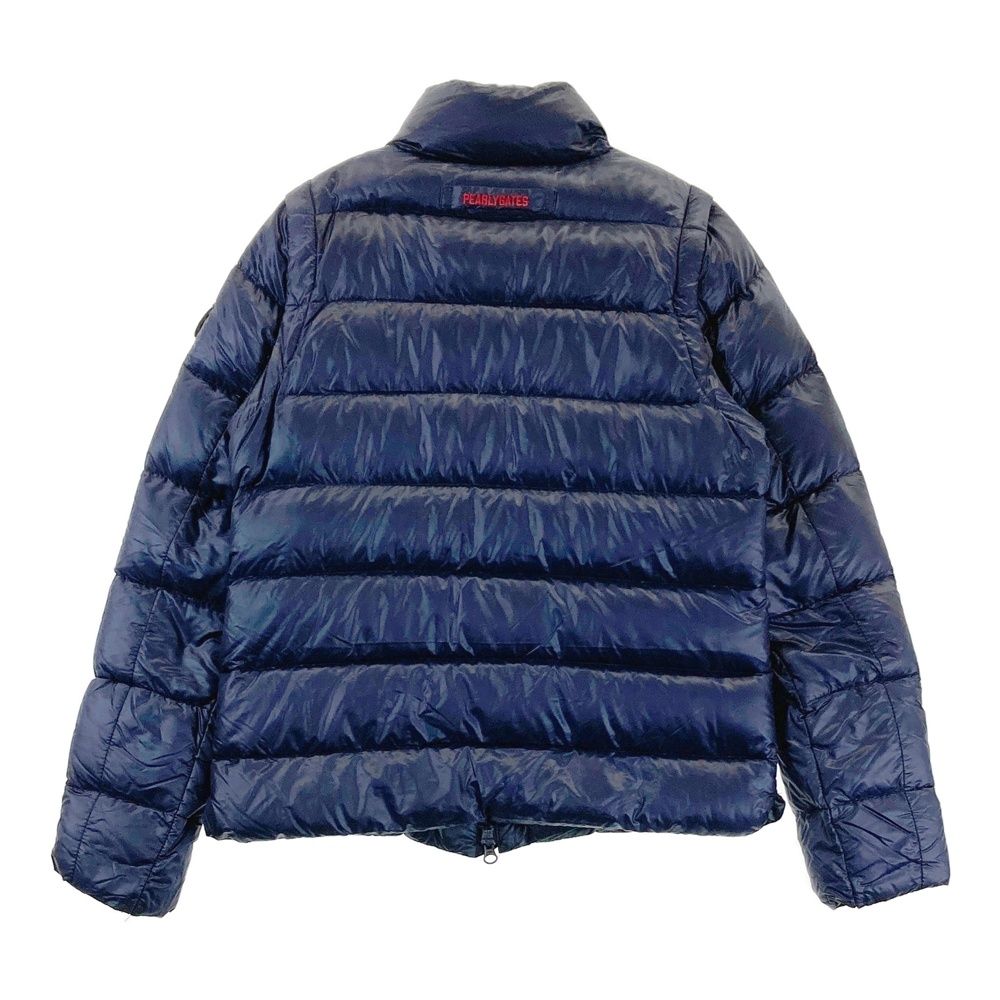 サイズ 0 PEARLY GATES パーリーゲイツ 2 WAY ダウンジャケット ネイビー系 ゴルフウェア レディース ストスト