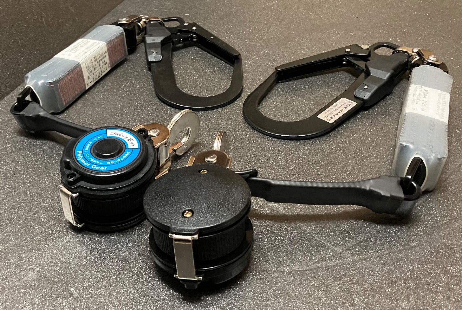 ポリマーギヤ ハーネス用 ランヤード 左右セットHWDRNC-M-51S 新規格 ブラックフック