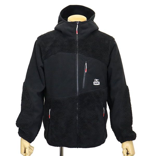 CHUMS チャムス CH14-1419 Bonding Fleece Panel Parka レディース ボンディングフリースパネルパーカー CMS185 K001Black M