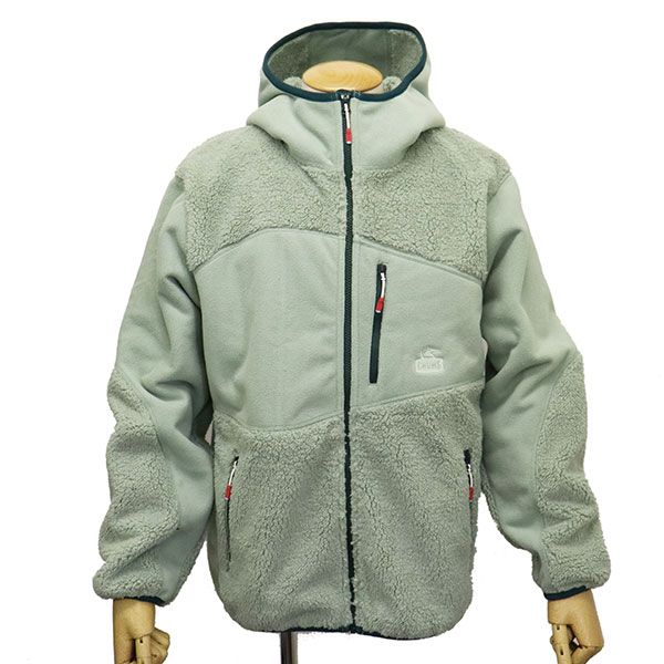 CHUMS チャムス CH14-1419 Bonding Fleece Panel Parka レディース ボンディングフリースパネルパーカー CMS185 M127SagexGreen L