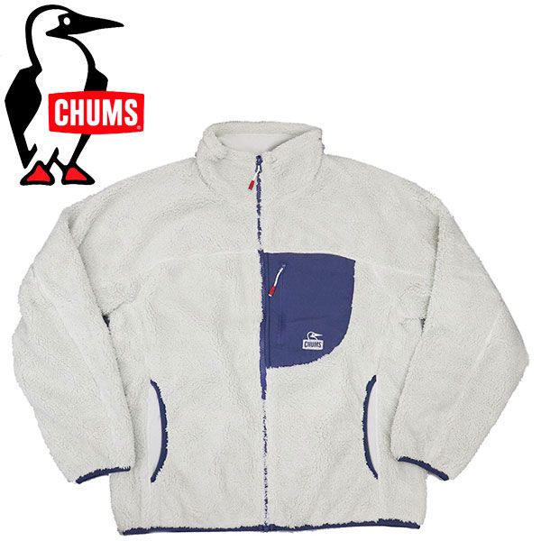 CHUMS (チャムス) CH04-1474 Bonding Fleece Jacket ボンディングフリースジャケット CMS180 G097Lt.GrayxIndigo XL