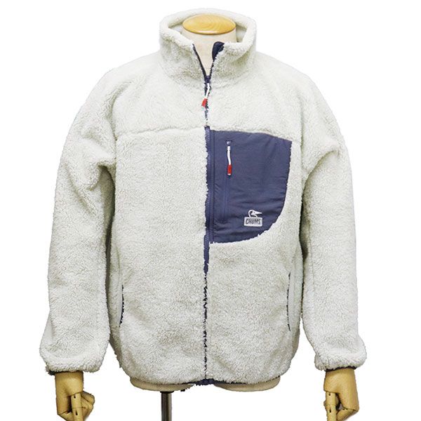 CHUMS チャムス CH14-1474 Bonding Fleece Jacket レディース ボンディングフリースジャケット CMS182 G097Lt.GrayxIndigo M