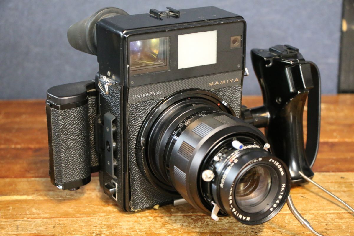 点検済 マミヤ MAMIYA UNIVERSAL 150mm F5.6 シャッター全速完動 2847