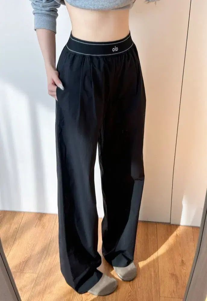 alo ヨガウェア ブラック ワイド パンツ R xs サイズ