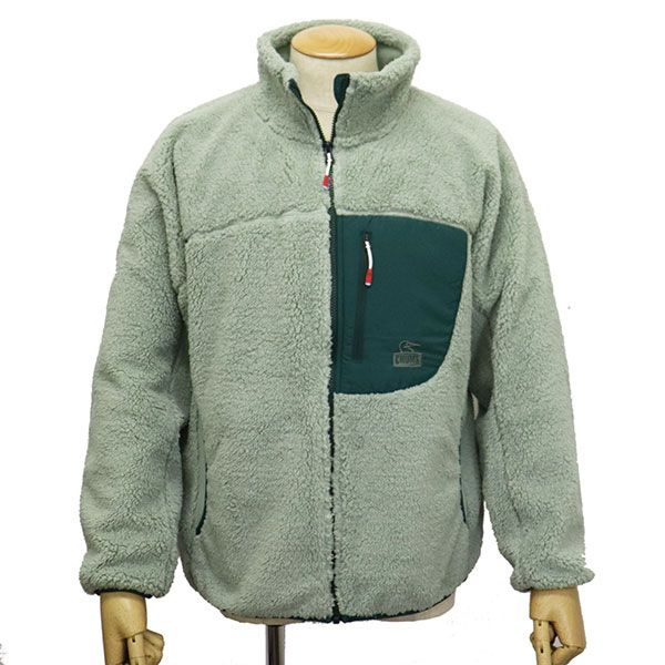 CHUMS チャムス CH14-1474 Bonding Fleece Jacket レディース ボンディングフリースジャケット CMS182 M127SagexGreen M