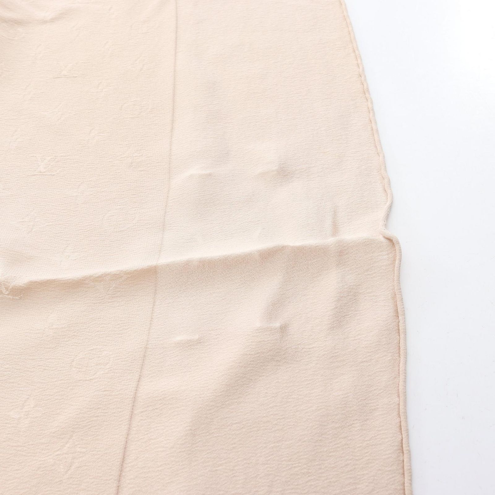 ルイ・ヴィトン LOUIS VUITTON ストール モノグラム ベージュ シルク