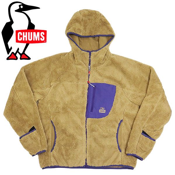 CHUMS チャムス CH14-1476 Bonding Fleece Zip Parka レディース ボンディングフリースジップパーカー CMS183 B071BeigexPurple L