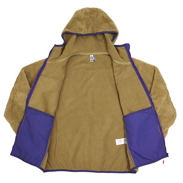  CHUMS チャムス CH 14-1476 Bonding Fleece Zip Parka レディース ボンディングフリースジップパーカー CMS 183 B 071 BeigexPurple L パーカー トップス