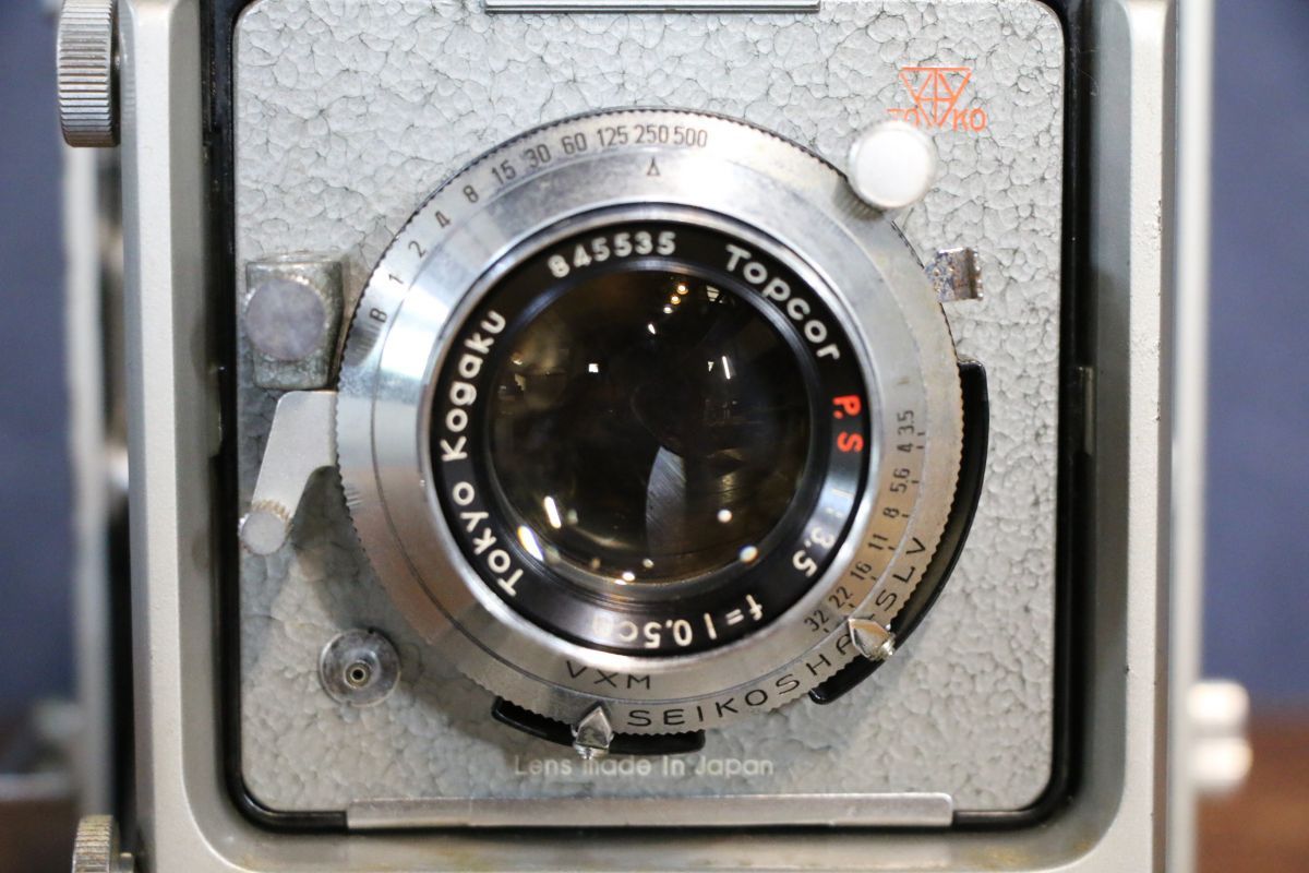 点検済 TOPCON HORSEMAN 970 TOPCOR P.S 10.5cm F3.5 シャッター全速完動 2846