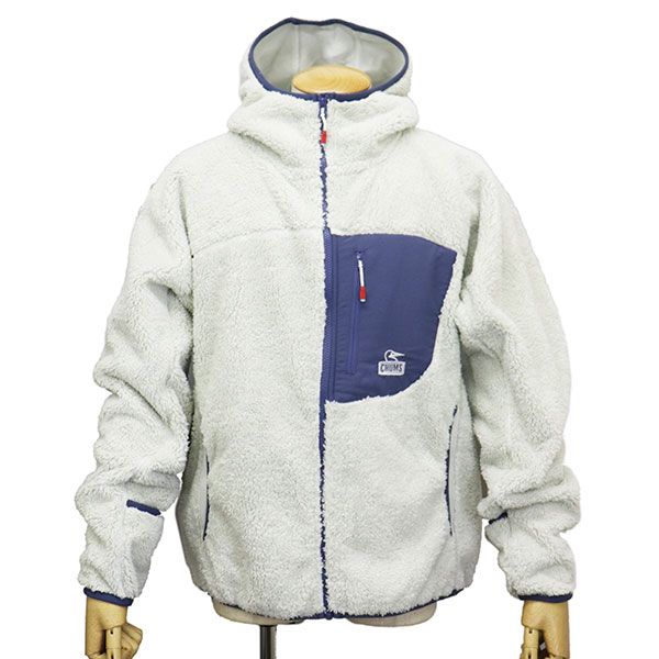 CHUMS チャムス CH14-1476 Bonding Fleece Zip Parka レディース ボンディングフリースジップパーカー CMS183 G097Lt..GrayxIndigo M