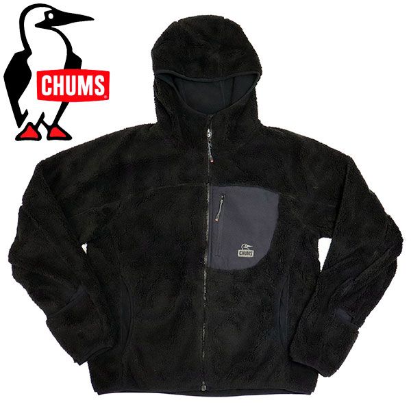 CHUMS チャムス CH14-1476 Bonding Fleece Zip Parka レディース ボンディングフリースジップパーカー CMS183 K001Black L