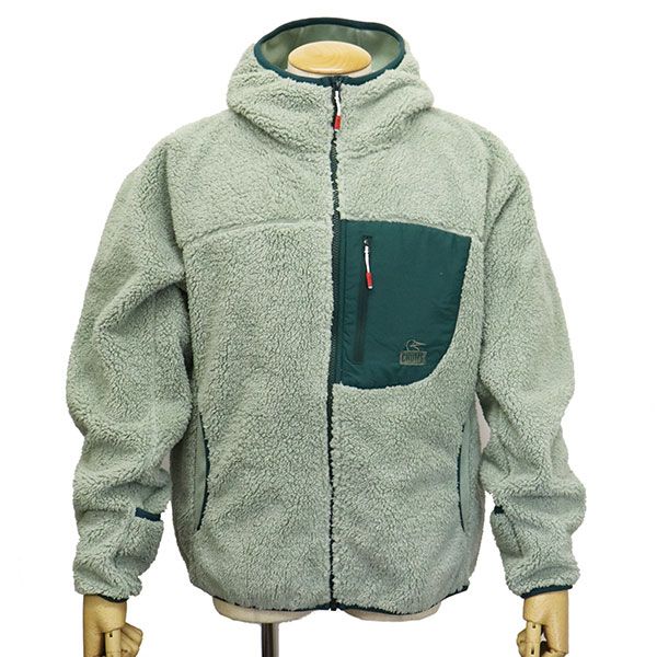 CHUMS チャムス CH14-1476 Bonding Fleece Zip Parka レディース ボンディングフリースジップパーカー CMS183 M127SagexGreen M