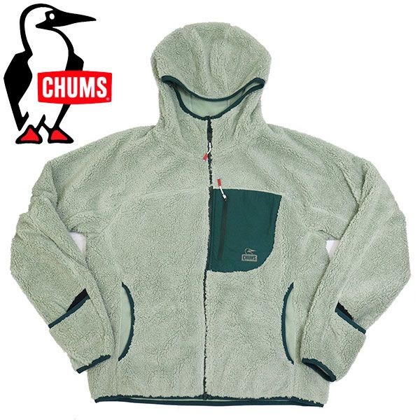 CHUMS チャムス CH14-1476 Bonding Fleece Zip Parka レディース ボンディングフリースジップパーカー CMS183 M127SagexGreen M