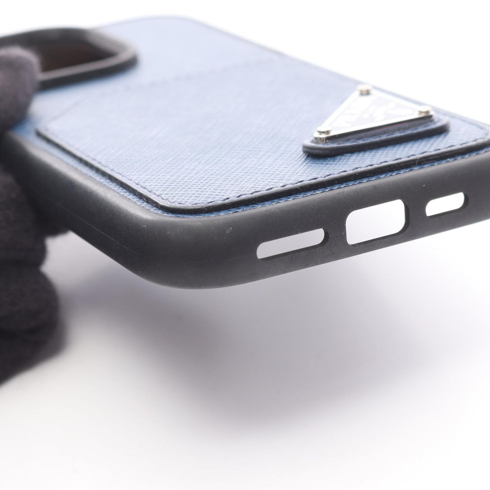 プラダ PRADA 携帯・スマホアクセサリー iPhone 14 Proケース ネイビー