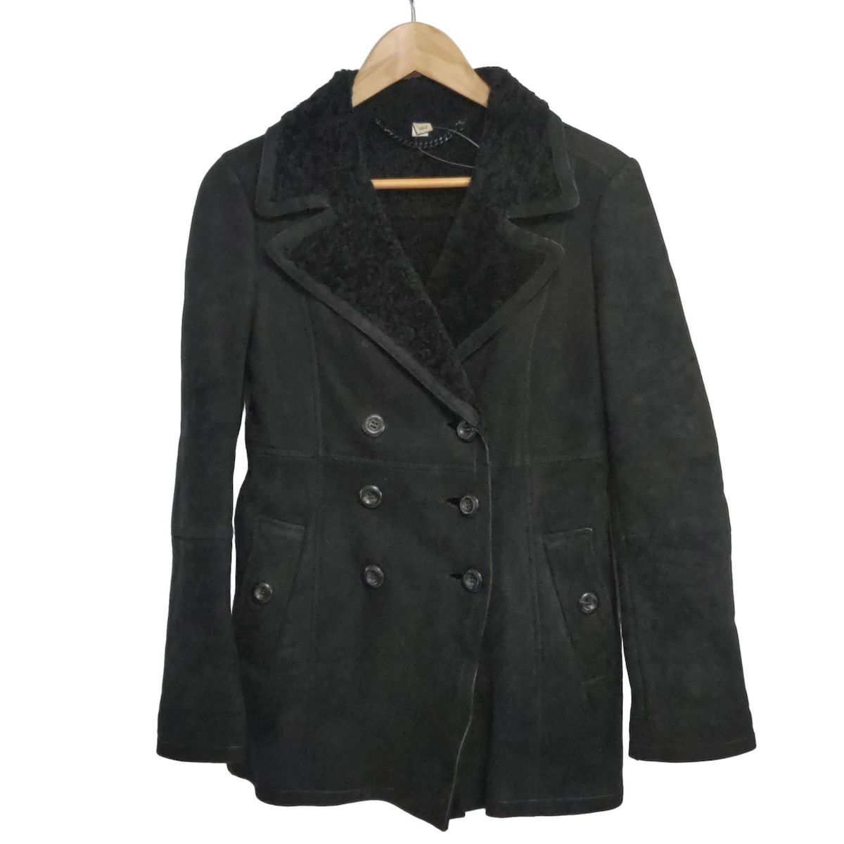 Burberry LONDON バーバリーロンドン コート サイズUK 6 レディース - 黒 長袖 ムートン 冬