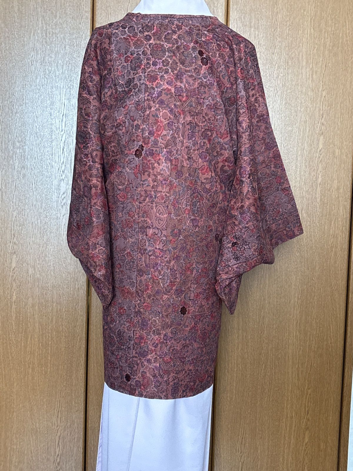 お花柄ワイン系