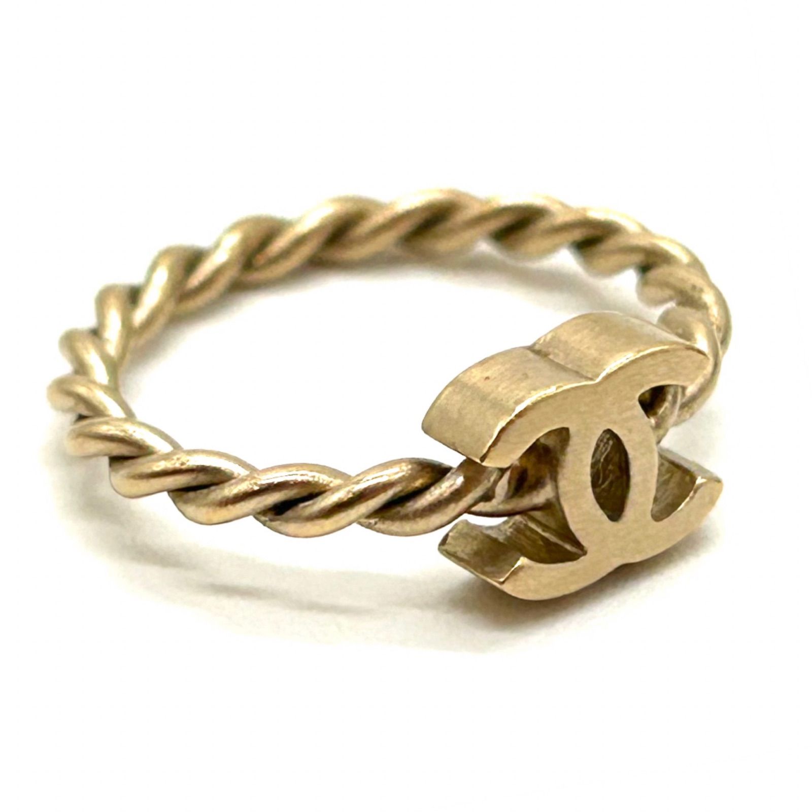 CHANEL シャネル 指輪 ココマーク リング ゴールド ねじり 10号 レディース