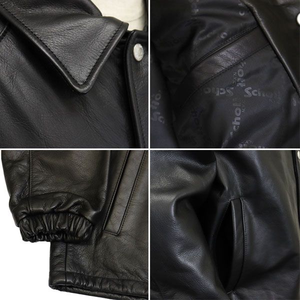 Schott ブラック　コーチジャケット ショット Schott LEATHER COACH JACKET （ブラック） - ファッション