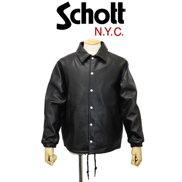 Schott (ショット) 5950054 LEATHER COACH JACKET レザーコーチ