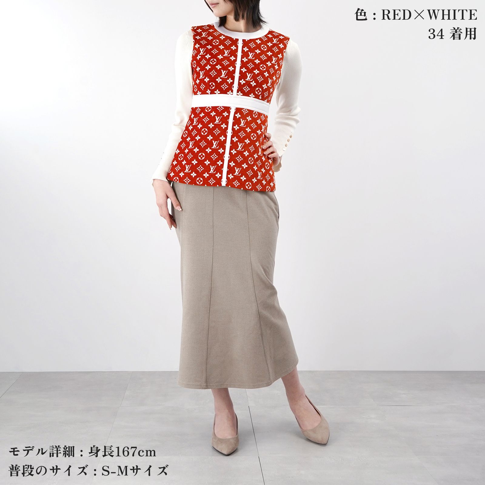 LOUIS VUITTON モノグラム ノースリーブ ブラウス