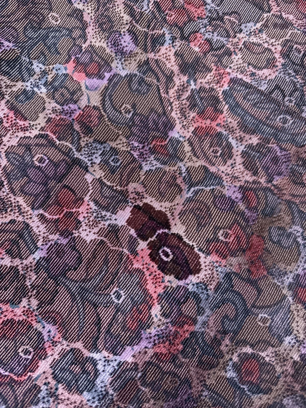 お花柄ワイン系 裄68