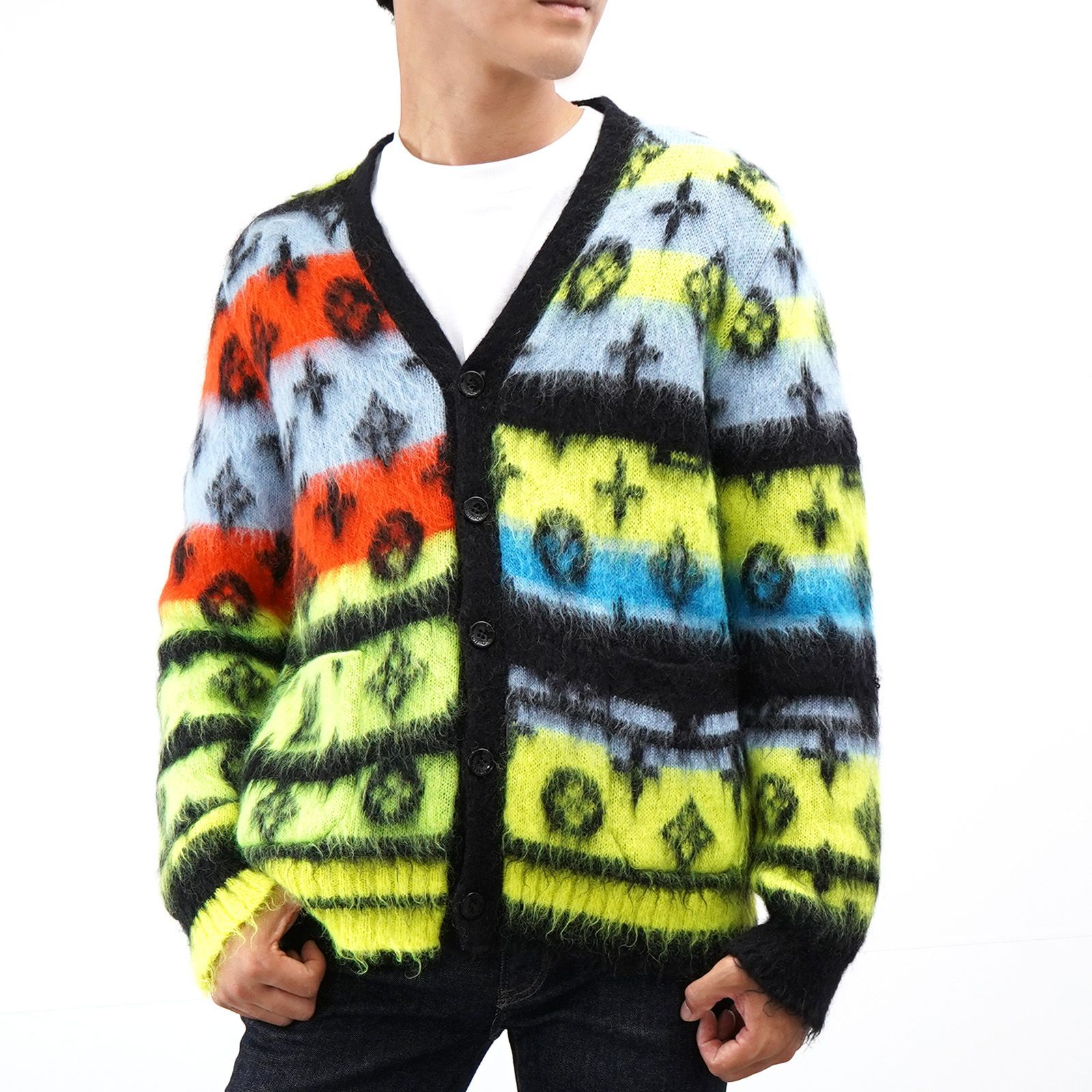 ルイヴィトン 22AW モヘア×ナイロン×ウール カーディガン　新品未使用　希少 ルイヴィトン 22AW モヘア×ナイロン×ウール カーディガン新品未使用希少